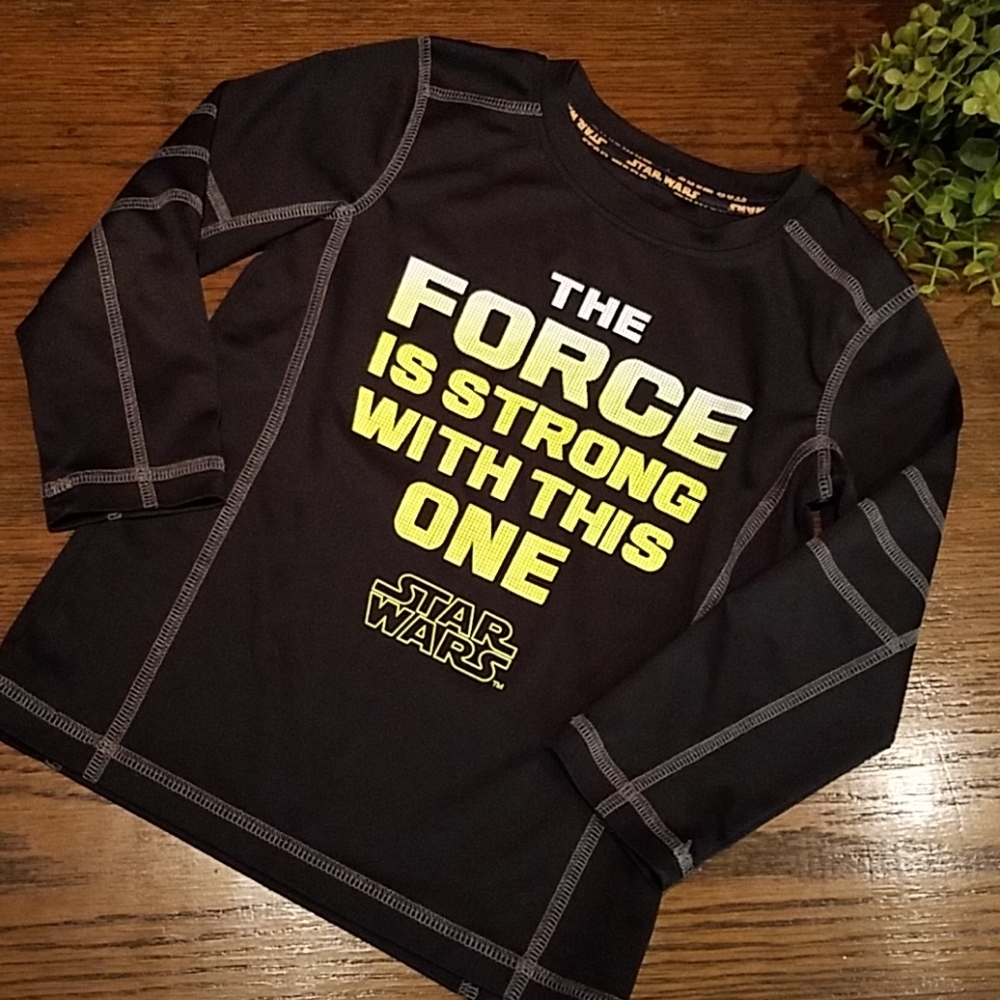 Star Wars Force Black Long Sleeved Shiry - Boy's 4